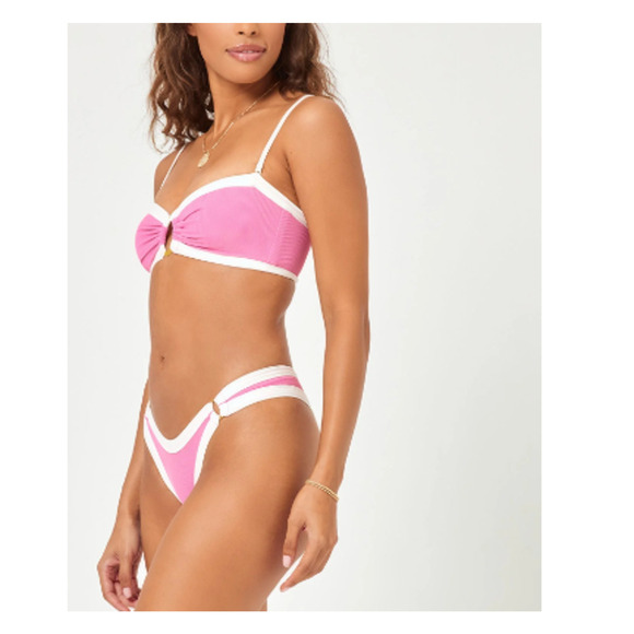 L*Sapce Ribbed Maya Bikini Top Small - Picture 8 of 9